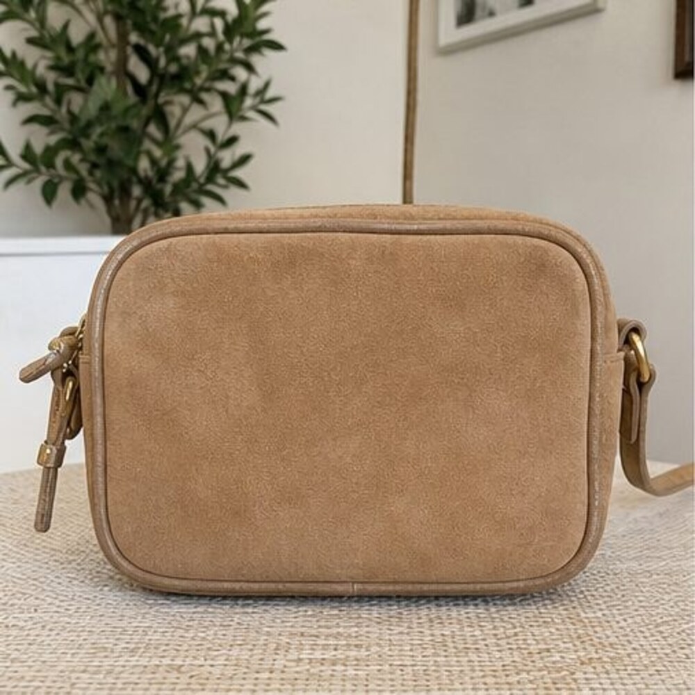 Tan Suede Crossbody Bag